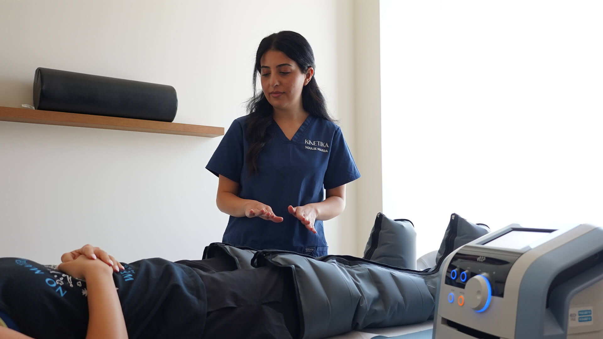 Pressotherapy treatment for oedema and recovery at KINETIKA
